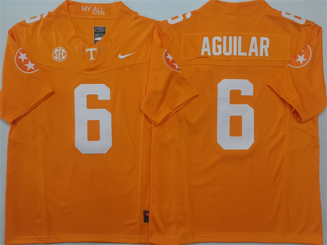 Men's Tennessee Volunteers #6 Joey Aguilar Orange F.U.S.E. Stitched Jersey